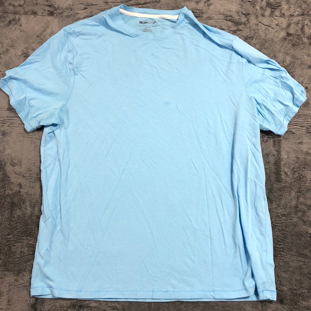 William Rast T-Shirt Mens XXL Light‎ Blue Short Sleeve Crew Neck Cotton Tee